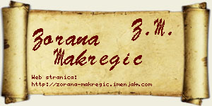 Zorana Makregić vizit kartica